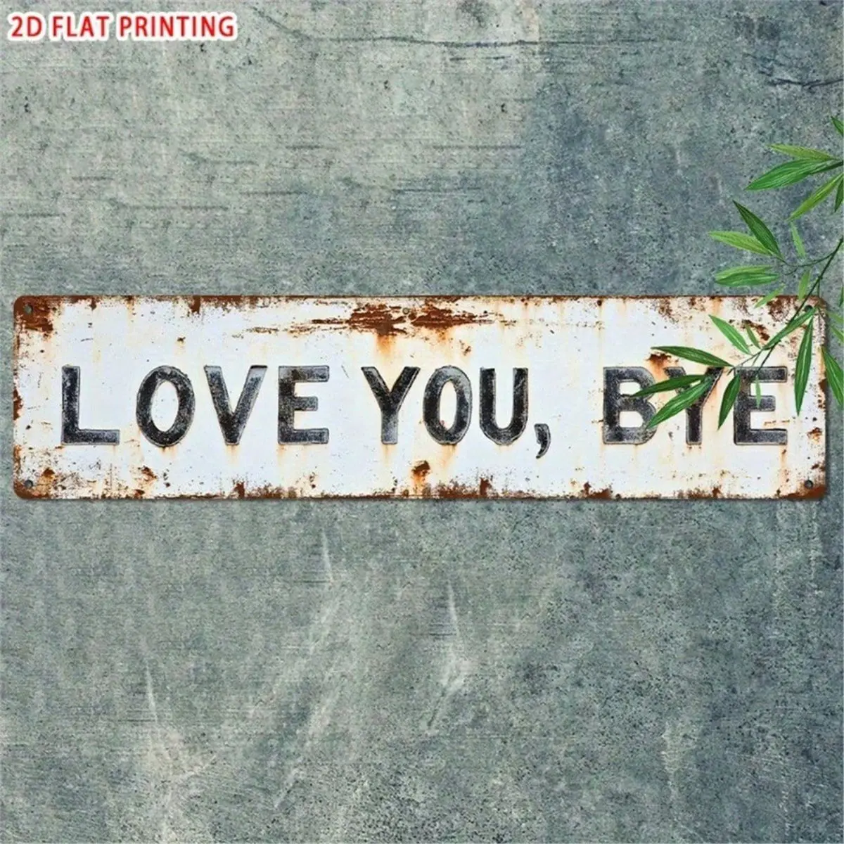 A10R 빈티지 사랑해요, 안녕하세요 금속 간판 2D 평면 벽 장식 (가정, 바, 카페, 차고용) - 레트로 양철 플라크, 랜덤 홀 스타일