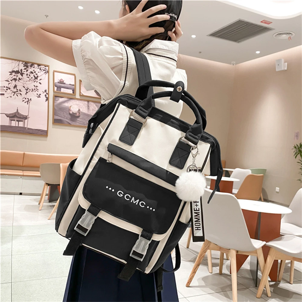 Multifunctional Panelled New Ladies Backpacks Large Capacity High Quality Nylon Ladies Shoulder Bags Fashionable Women Bag Sac 3