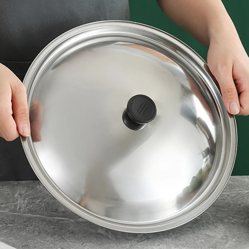 

Pot Cover Frying Pan Lid Replacement Griddle Grease Splatter for Skillet Stainless Steel Universal Pots Lids Kitchen