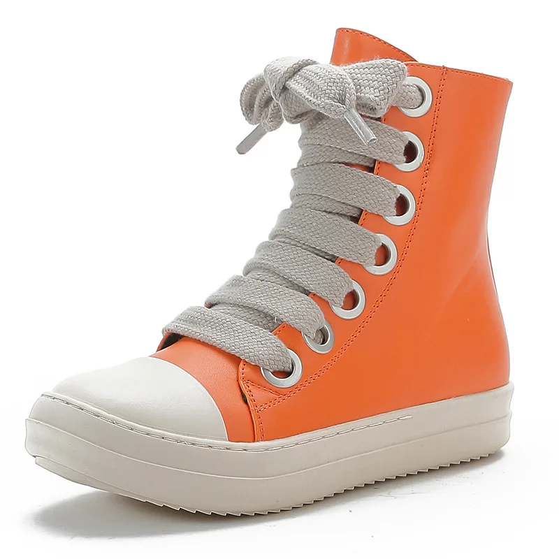 Sneakers Man Unisex Couple Shoes Fashion Zipper Canvas Shoes Spring And Autumn Leather Casual Shoes Size 35-44 6