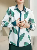 New arrived women blouses Fashion printed ladies shirts 2025 Spring Summer Button-Down Tops