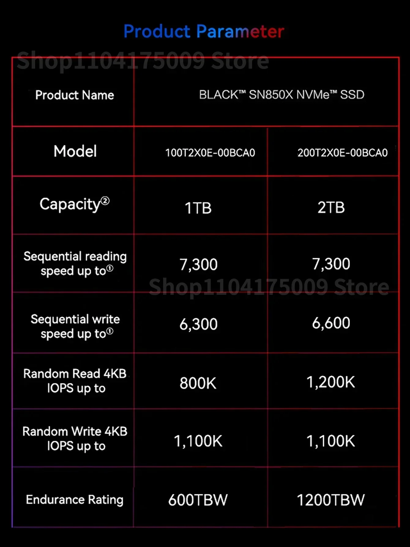 Western original SN850X 1TB 2TB SSD NVMe Gen4 PCIe M.2 2280 PCIe 4.0X4 Drive Internal Solid State Disk for PS5 Desktop Laptop