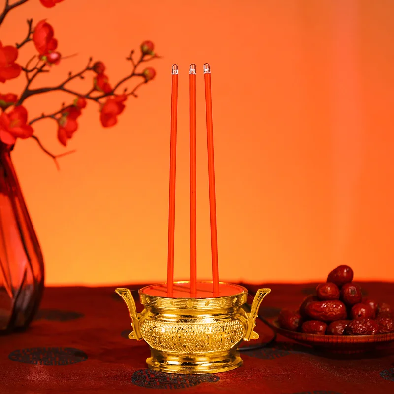 

Светодиодная электронная курильница для лампы, подсвечник, буддийские товары для торжественных благовоний, батарея для подсвечника