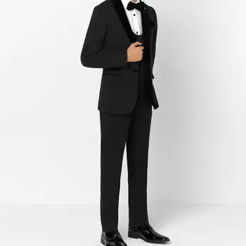 Completo Formale da Bambino per Feste e Cerimonie, Outfit per Compleanno e Servizio Fotografico, con Gilet, Pantaloni e Blazer, Lussuoso Smoking da Matrimonio per Bambini