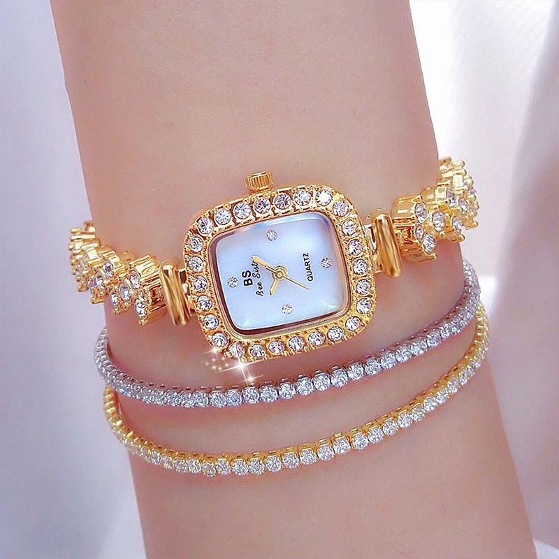 2022 Luxury Brand Watches Woman Full Diamond Elegant Ladies Wrist