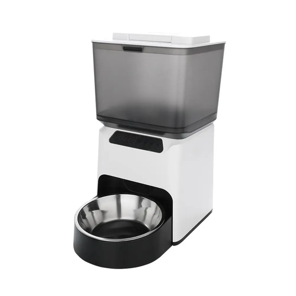 

Pet Automatic Feeder 4.5l Large Capacity 304 Stainless Steel Food Basins Food Dispenser For Cat Dogs