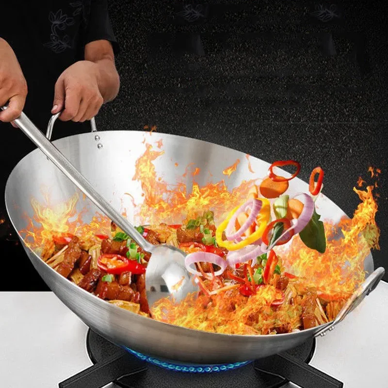 Stainless Steel Cooking Pot Cauldron  Stainless Steel Gas Stoves - Wok Pan  Home - Aliexpress