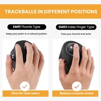 Jomaa RGB Backlit Trackball Mouse Control for Gaming Bluetooth Right Hand Vertical Trackball Mouse for Gamer Windows Mac - Image 6