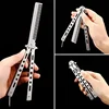 Portable Butterfly Training Knife Foldable Trainer Pocket Flail Knife Uncut Blade Butterfly Comb for Training Tool 5