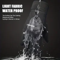 Men Winter Waterproof Cycling Gloves Outdoor Sports Ski Running Motorcycle Touch Screen Fleece Gloves Non-Slip Warm Full Fingers 4