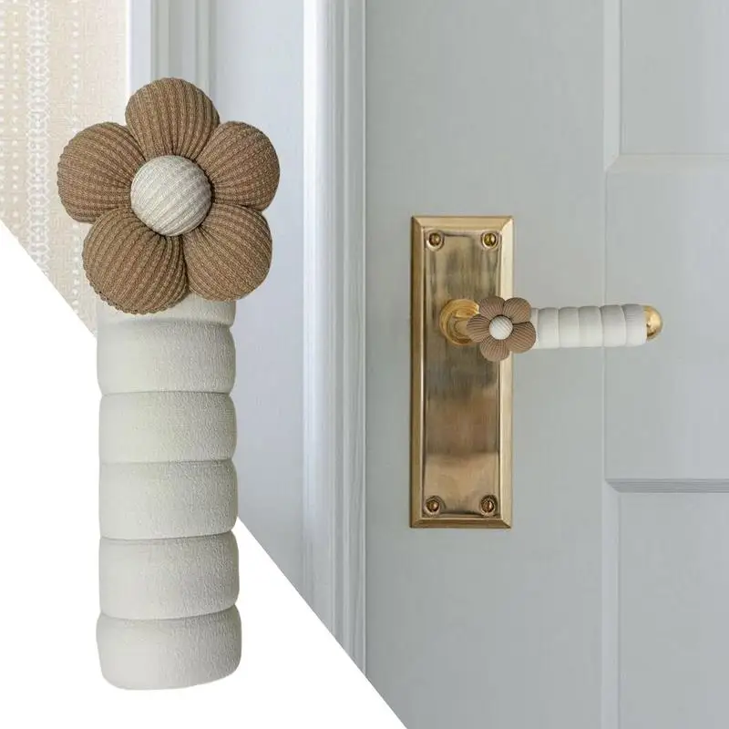 Child Door Knob Covers Flower Doorknob Protective Sheath Winter Anti-static Doorknob Covers Cute Cartoon Decoration Protective