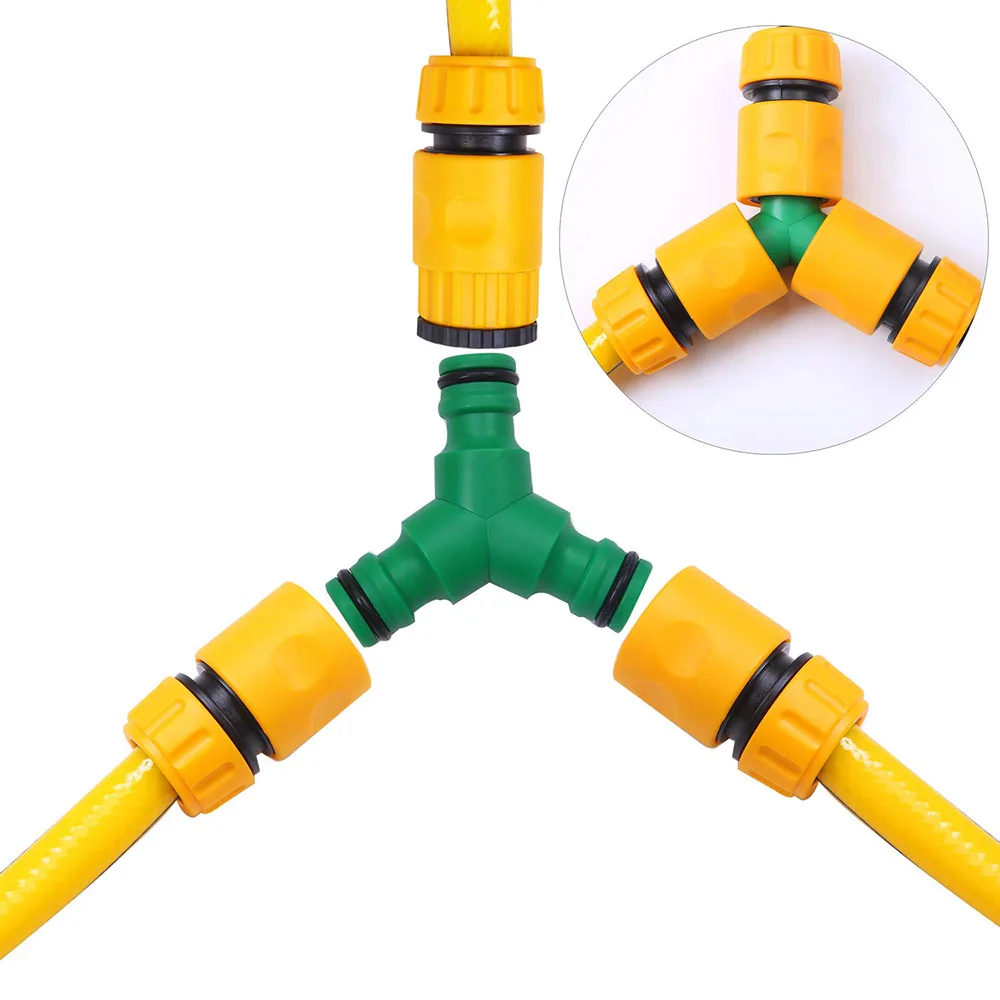 Garden Watering Hose ABS Quick Coupling 1/2&rdquo; End Inner and Outer Thread Y-Type Hose Fitting Adapter Extender Kit