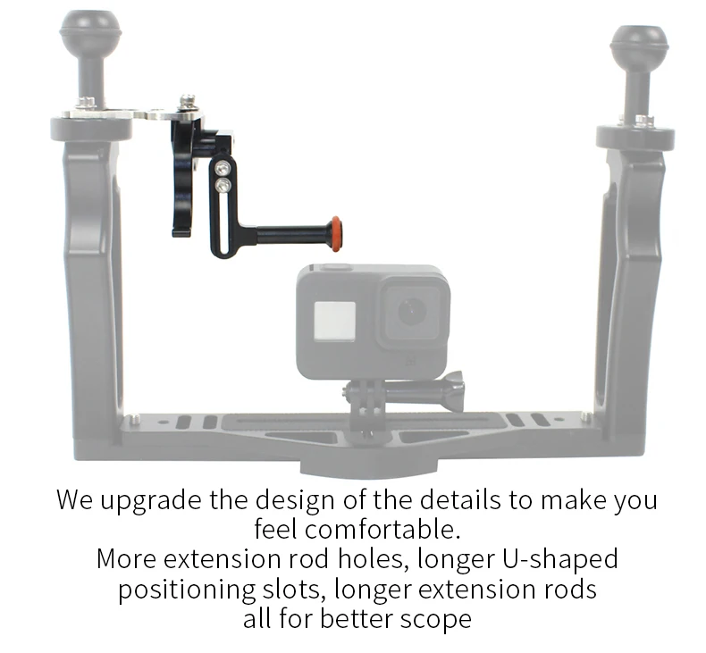 Unterwasser tauchen Trigger Rod Shutter für Gopro 13 tg6 5 Sony RX100 Kamera gehäuse Gehäuse Verlängerung hebel Halter Tablett Stabilisator – Detail 26