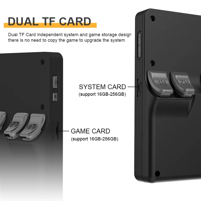 Console de jeu portable RGB20S Version noire, système Open Source rétro RK3326 – Image 6