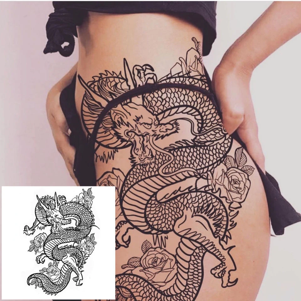 Dragon Tattoo design Commission by xcatvonx on DeviantArt