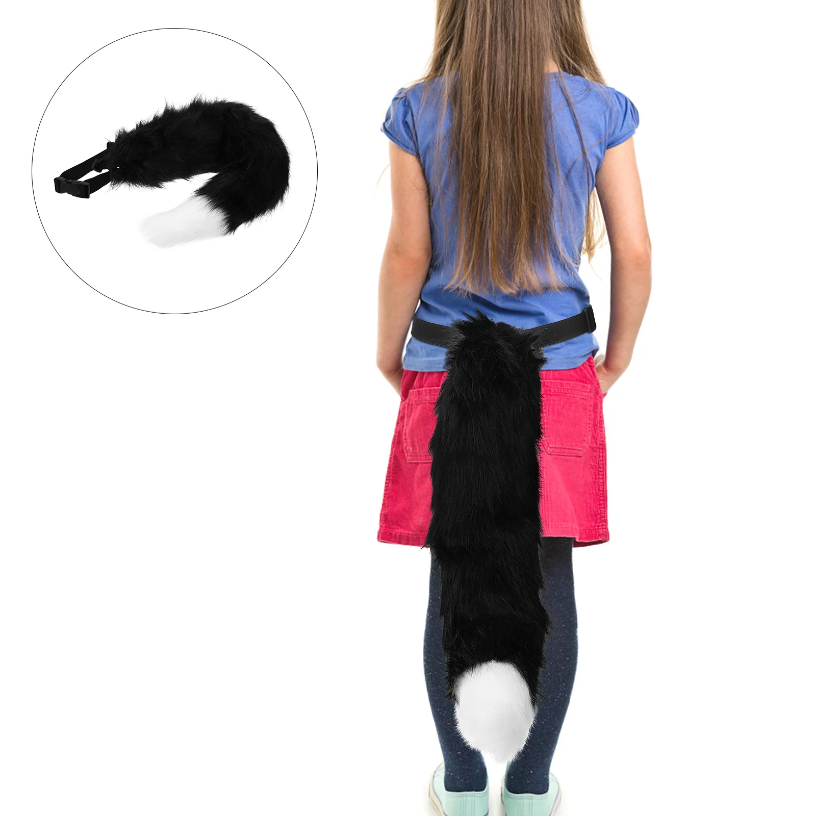 

Prop Artificial Decor Accessories Wolf Cat Animal White Halloween Furry Costume