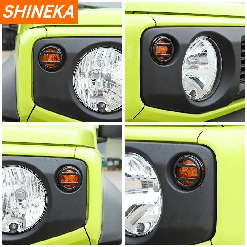 SHINEKA lamp hoods car turn signal light lamp protector cover accessories for Suzuki Jimny JB74