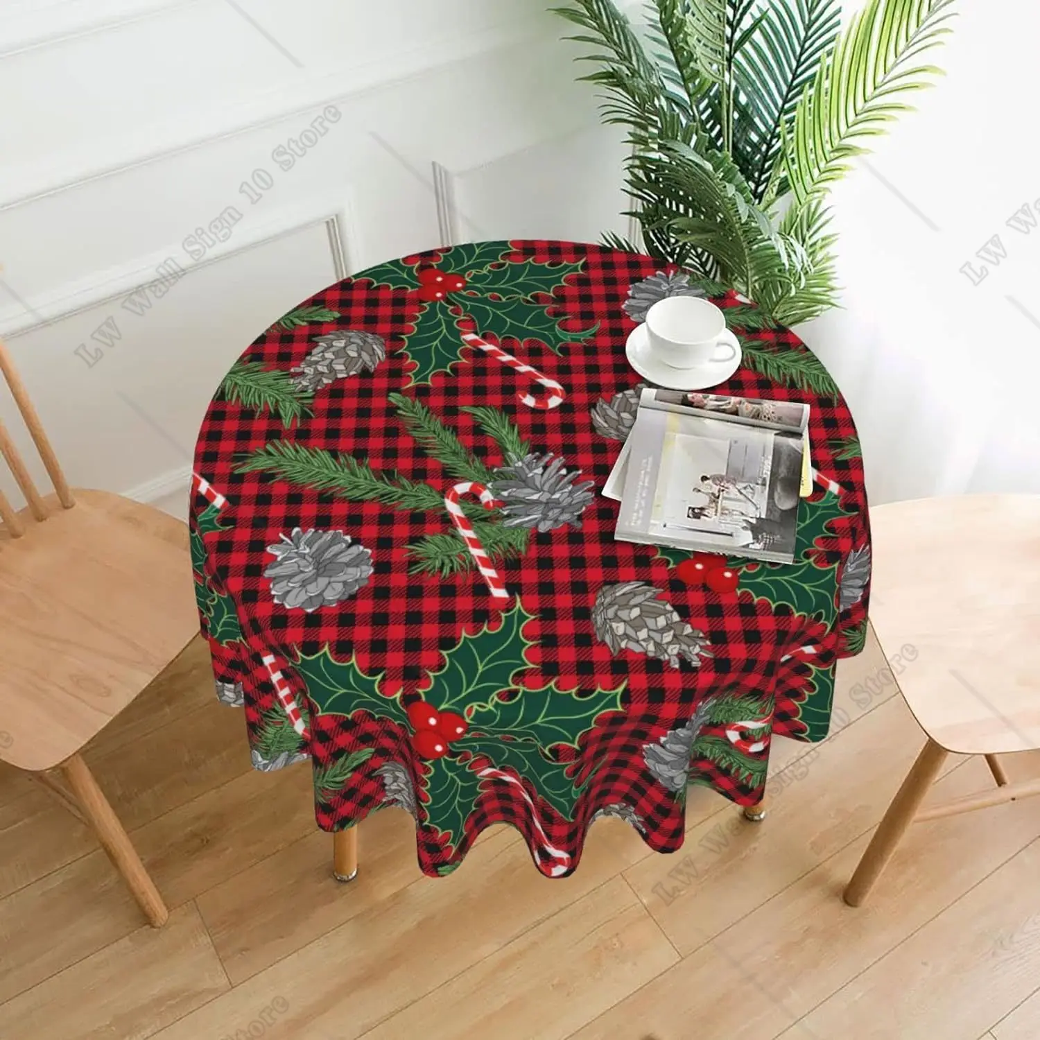 

Merry Christmas Tablecloth Snowflakes Table Cloth for Party Decoration Round 60 In ChristmasThemed Tablecloths for Dinner Party