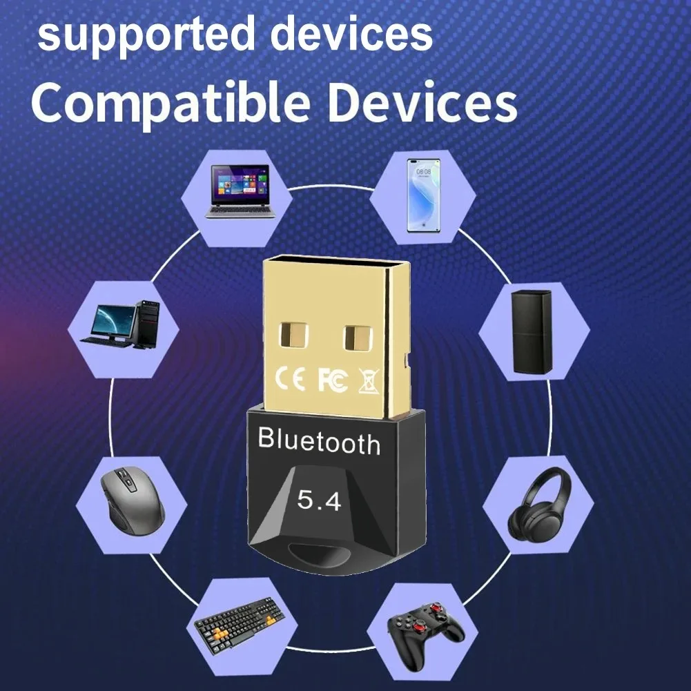 Adaptador USB Bluetooth 5,4 5,3 para PC, Dongle, ratón inalámbrico, Keyborad, receptor de Audio y música, transmisor USB