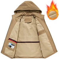 Hommes Parkas épais chaud manteau à capuche coton rembourré polaire veste décontracté matelassé imperméable veste automne hiver vêtements d'extérieur 6