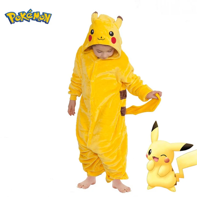 Pokemon Costume Cosplay Flannel Pajamas Kids One-piece Suit Long-Sleeved  Soft Home Pikachu Charmander Charmander Whole Clothes - AliExpress