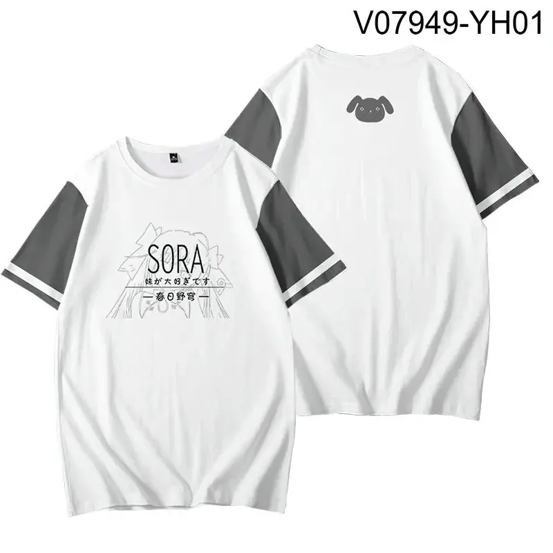 Yosuga without sora 3d printing T-shirt summer fashion round neck short sleeve popular game japanese streetwear