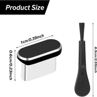 4Pcs USB C Dust Plug With Cleaning Brush Anti Dust USB-C Plug Cover Charging Port Cover Caps For Samsung Xiaomi All Type C Phone 4