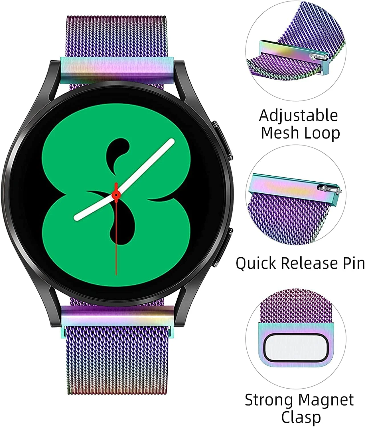 Elegant Milanese Loop Metal Bracelet Band – Premium Adjustable Strap