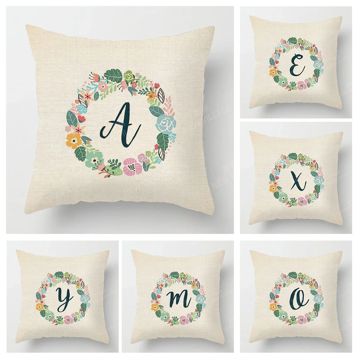 

Home living room fashion letter decoration cushion covers linen throw pillow covers45*45 pillowcase 40x40cm 50x50 45x45