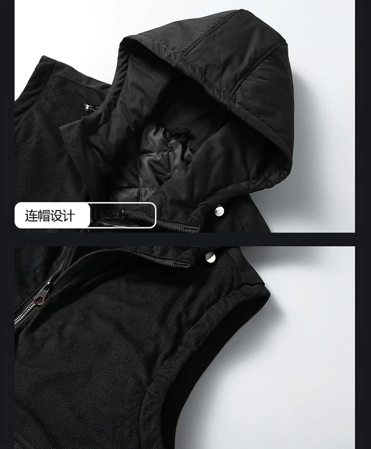 Autumn and Winter men's plus size cotton vest 8XL 10XL 9XL cotton vest loose corduroy vest jacket big size mens vest 6