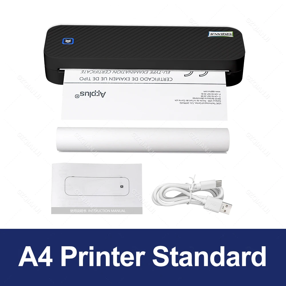 طابعة حرارية محمولة مقاس A4 تعمل بالبلوتوث صور PDF...