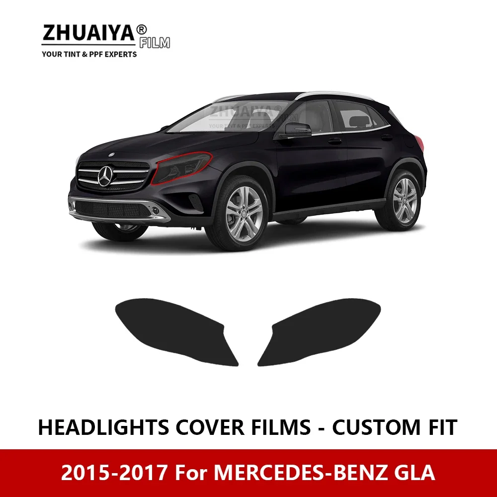 

For MERCEDES-BENZ GLA 2015-2017 Car Exterior Headlight Anti-scratch PPF precut Protective film Repair film stickers Accessories