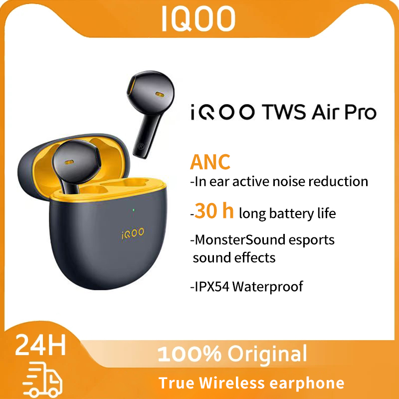 VIVO IQOO TWS Air Pro Earphone ANC Active Noise Reduction True Wireless stereo Bluetooth Headset Waterproof IP54 Game Headphone