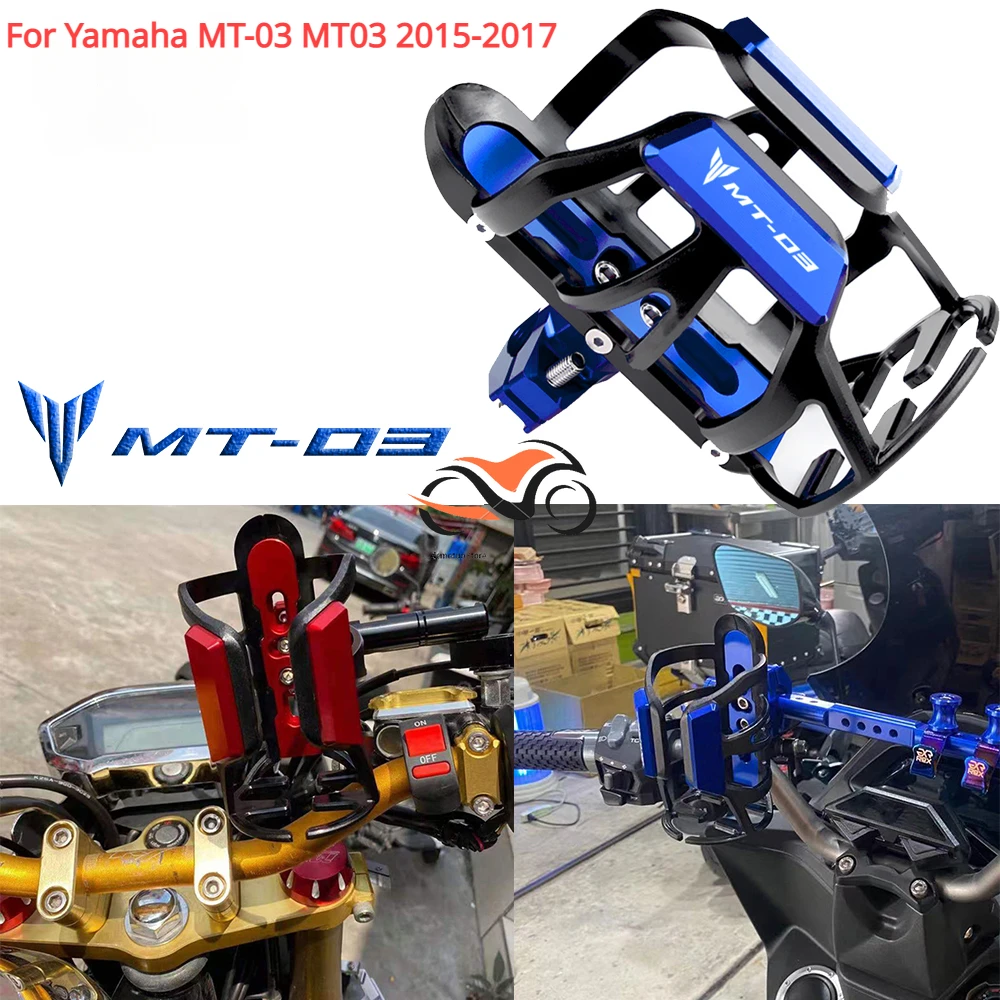 

For Yamaha MT-03 MT03 2015-2017 High quality Motorbike Beverage Water Bottle Cage Drink Cup Holder Sdand Mount Accessories