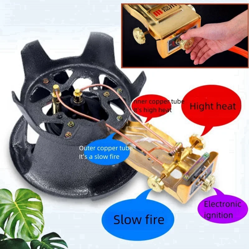 Commercial Use Hotel Table Gas Cooker LPG Type Restaurant Countertop Gas Fierce Firepower Medium High Pressure Cooktop