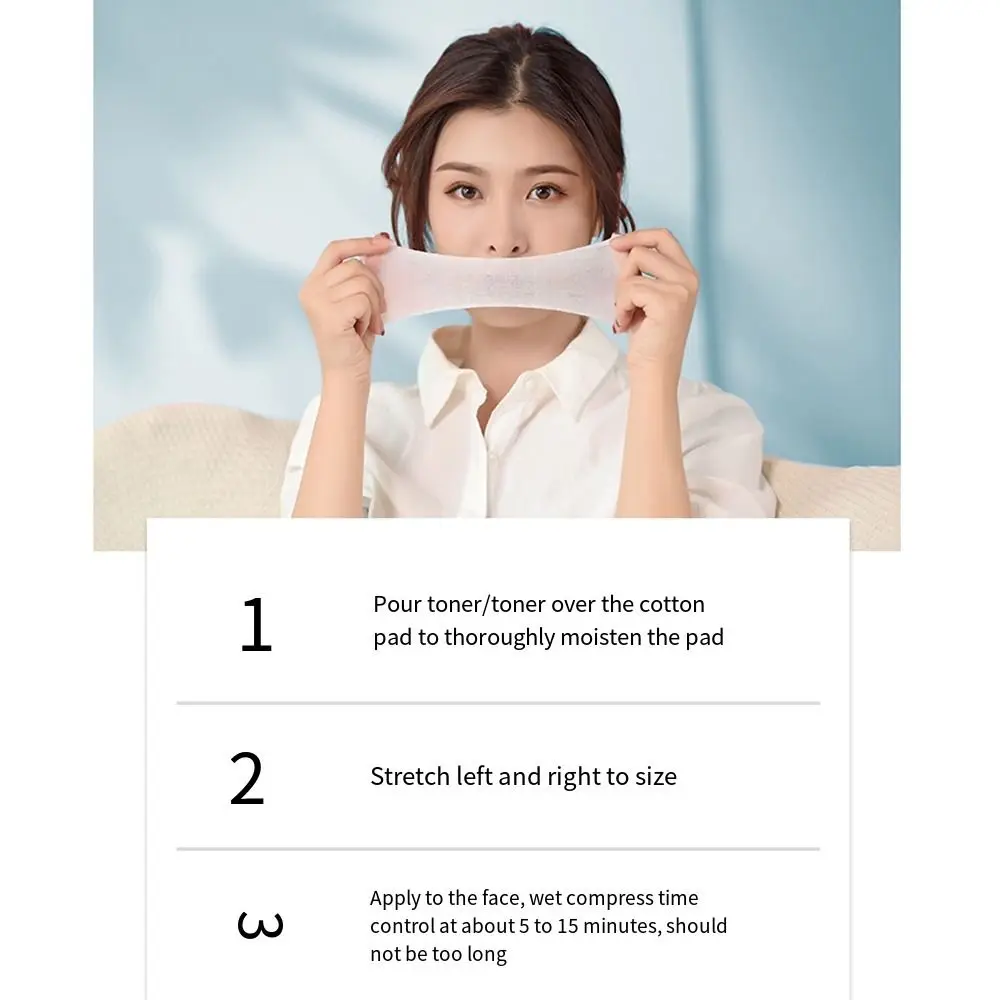 50/200Pcs Gauze for Face Makeup Cotton Pads Stretchable Disposable Cosmetic Mask Wet Compress Wipe Cleaning