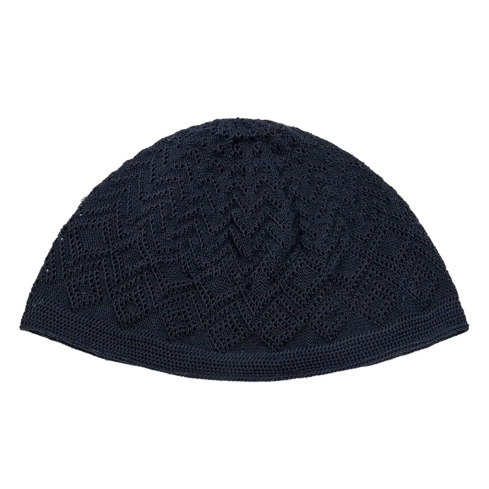 Muslim Men Prayer Hats Unisex Winter Warm Knitted Beanie Cap Islam Jewish India Caps Musulman Arab Men's Kippah Homme Hat 3