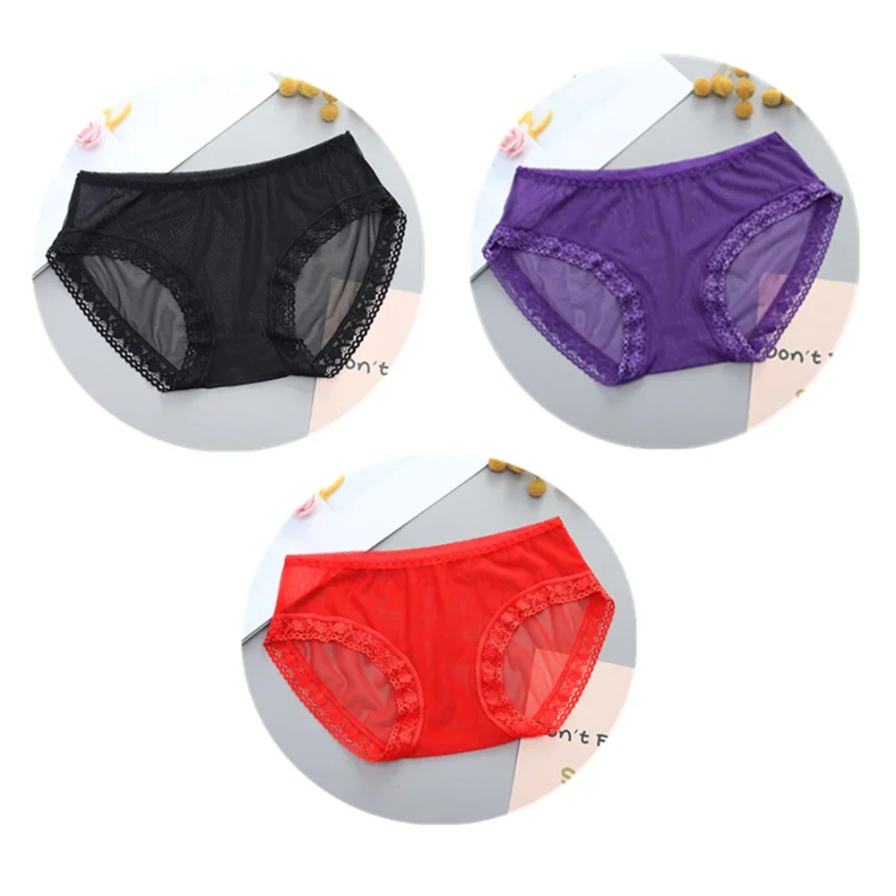 3 قطع رقيقة جدا الدانتيل شبكة ملخصات النساء منخفضة...