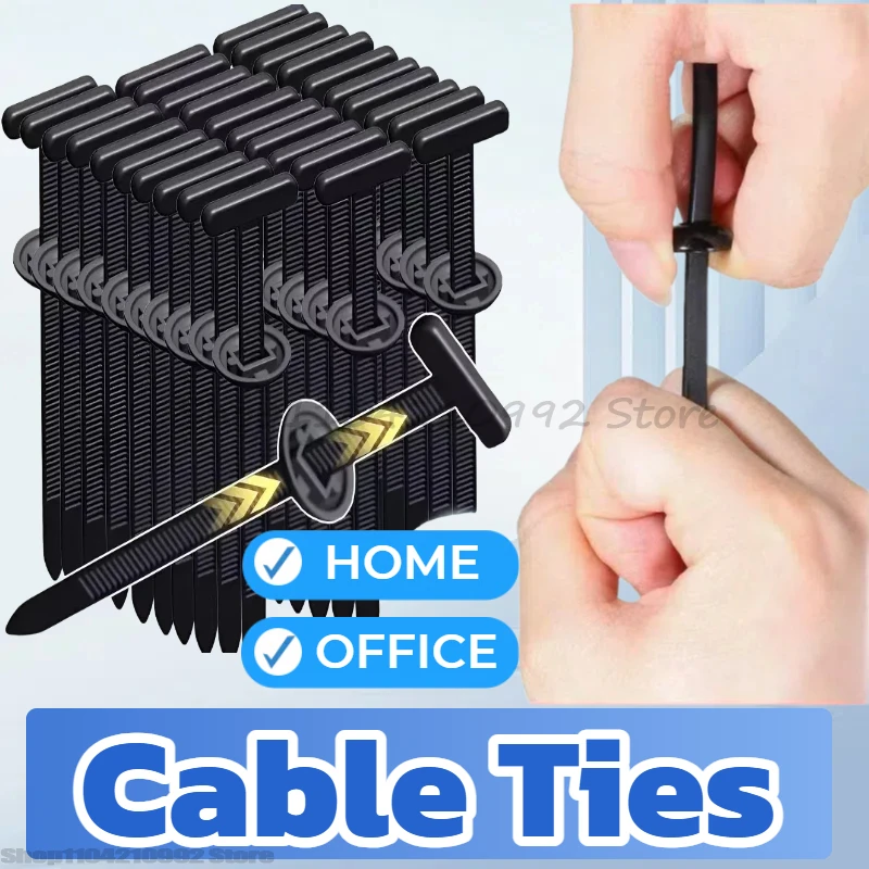 500set-10set Nylon Universal Cable Tie Buckle Car Fastener Clips Kit Pin Retainer Trim Bumper Rivet Door Trim Panel Clips Repair