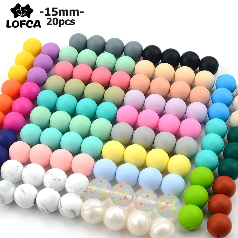Lofca 15mm 20pcs/lot Silicone Loose 
