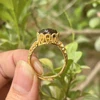 Natural Rose Red Cognac Amber/ Insect Amber Ring , Adjustable size for wearing, different ring holders, For Women Ring Gift 6