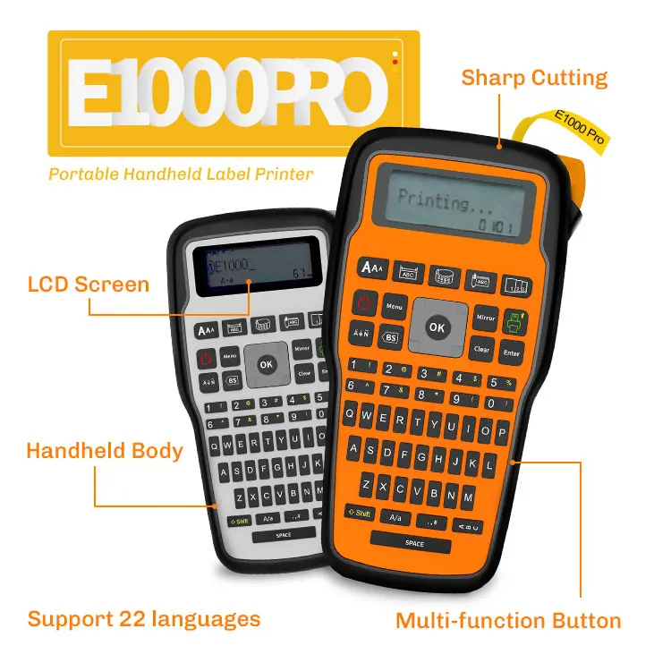 Description Picture 2 of itemE1000PRO Handheld Label Printer Compatible Brother Label Ribbon TZe-231Compatible Heat Shrink Tubes,Flexible Tapes,Satin Tapes