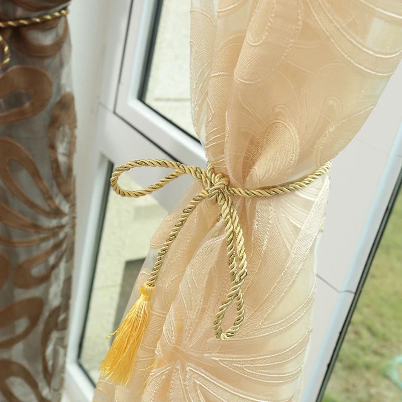 NAPEARL Floral Design Blue Curtain Tulle Fabrics Sheer for Bedroom Window Sheer Panels Floral Transparent Drape