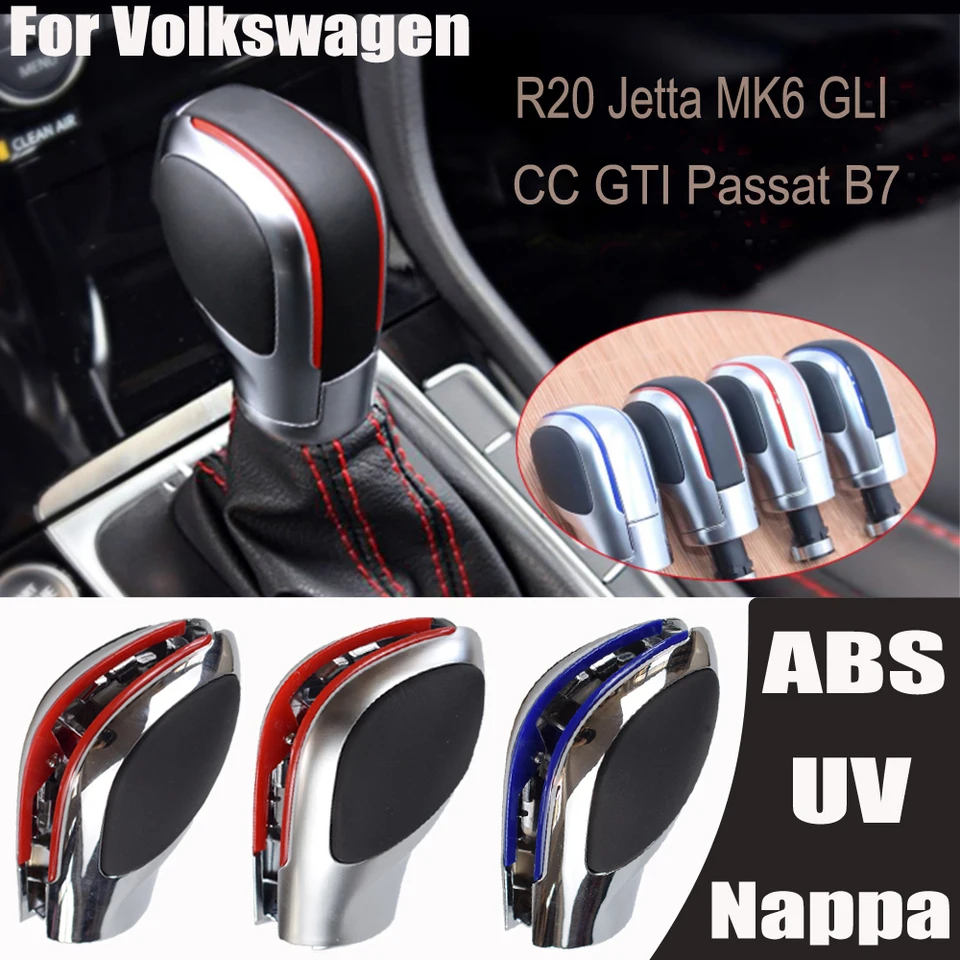 【送料無料】VW ギアシフトノブ DSG カバーキャップブルー ゴルフ MK6 MK7 R GTI パサート B7 B8 CC R20 ジェッタ MK6 3pc 青 ブルー VW DSG レザーシフトノブ⁄マットクローム core OBJ Select VW ギア