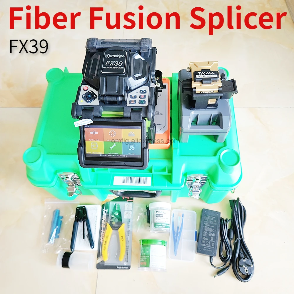 

KomShine Fiber Fusion Splicer FX39 6s Splice. 6 Motors Trunk Empalmadora De Fibra Optica Soudeuse.7800mAh Battery Capacity FTTH