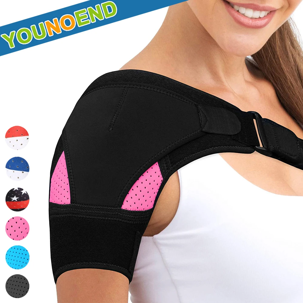 Double Shoulder Brace For Women And Men. Adjustable Support For Rotator