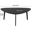 Wood Coffee Table Small Oval Coffee Tables Mid Century Modern Chic for Small Spaces Living Room Rustic Boho Accent 2