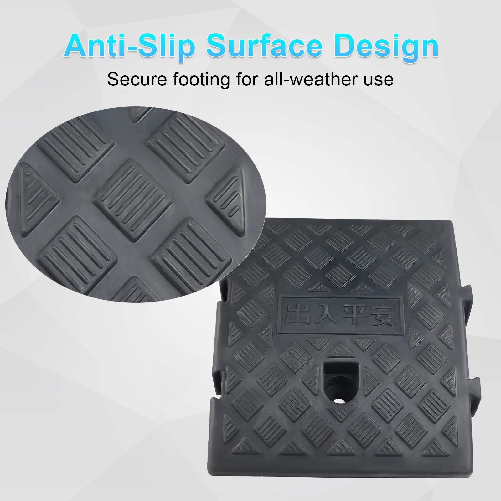 25*27*13CM Portable Lightweight Curb Ramps Heavy Duty Plastic Threshold Ramp Kit For Car Trailer Truck Bike Motorcycle