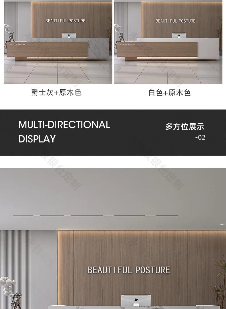 Description Picture 6 of itemBanco Cabinet Reception Desk Conference Luxury Standing Information Reception Desk Counter Barbershop Schreibtisch Bar Furniture