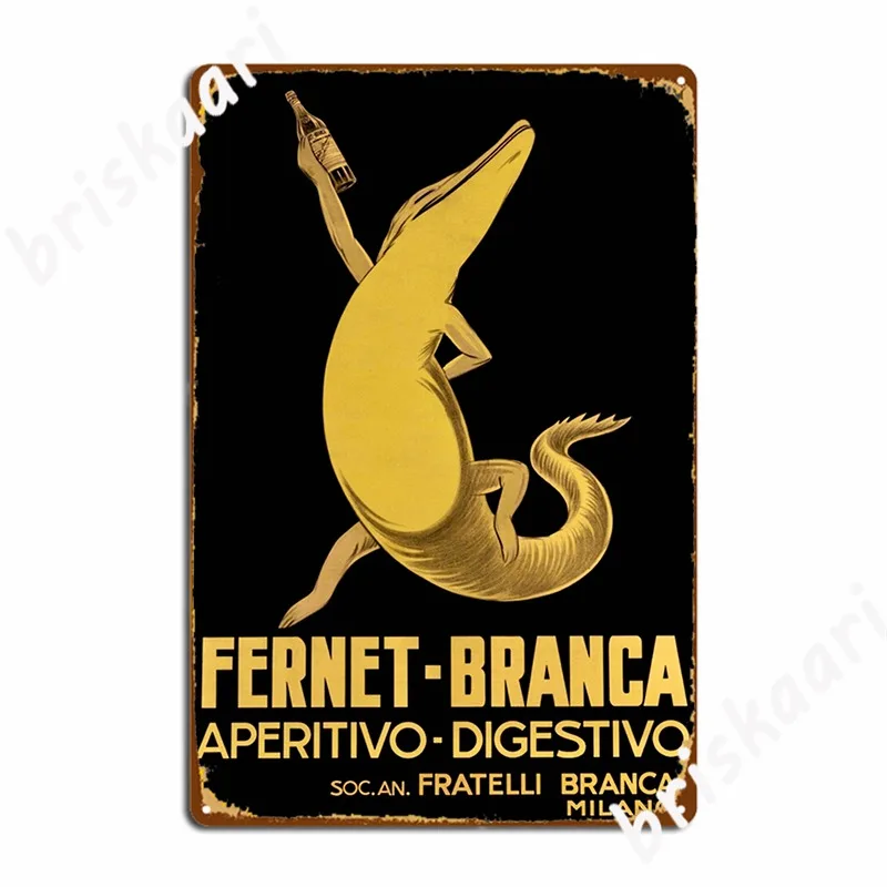 Poster Vintage Italia Drink Fernet Branca Milano Targa In Metallo Poster Poster Home Vintage Pub Tin Sign Poster